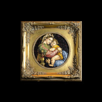 Oval Mosaic : Madonna Seggiola