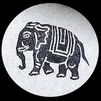 Mosaico: Elefante – Tondo