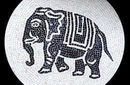 Mosaico: Elefante – Tondo